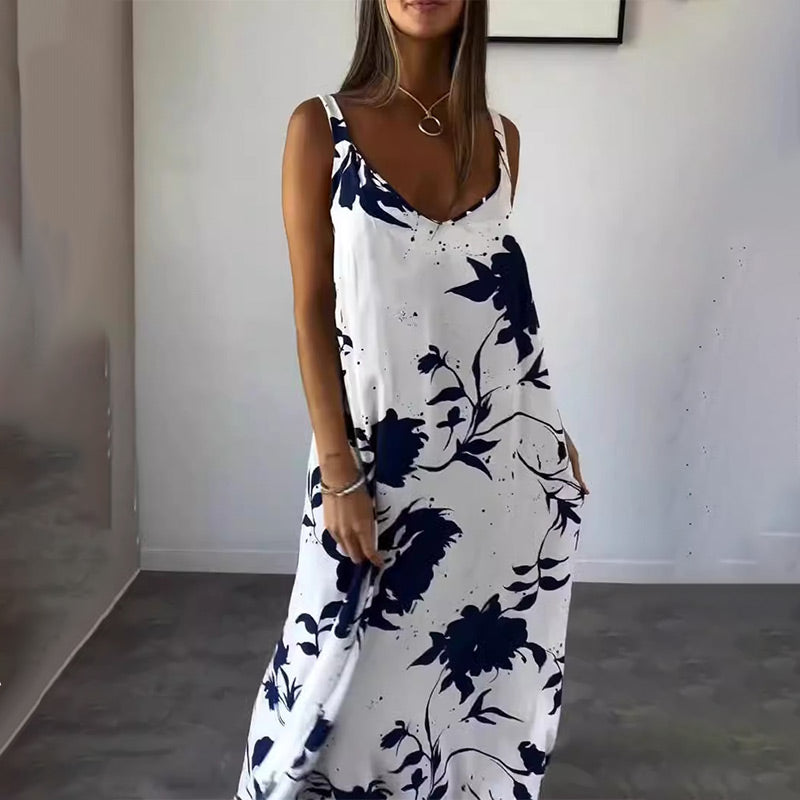 Zomerse Maxi Jurk | Elegante Bloemenprint