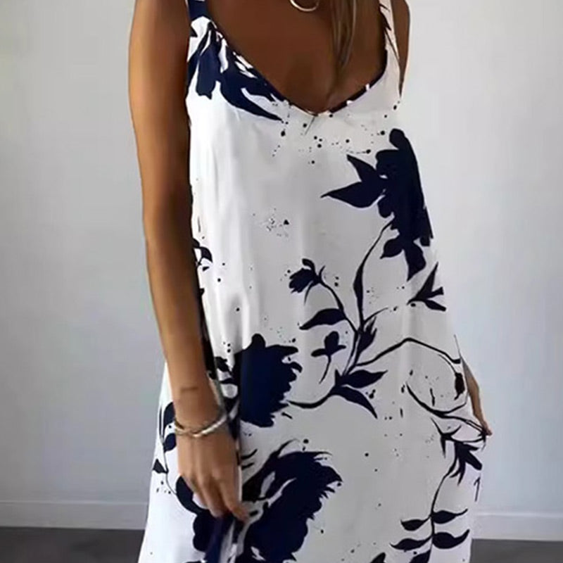 Zomerse Maxi Jurk | Elegante Bloemenprint