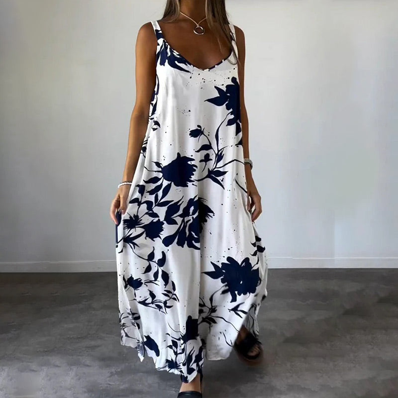 Zomerse Maxi Jurk | Elegante Bloemenprint