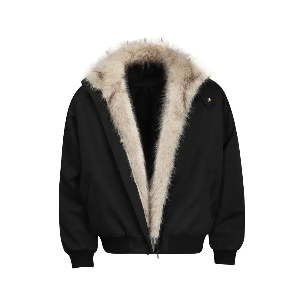 Zwarte Bomberjack | Luxe Faux Fur Kraag